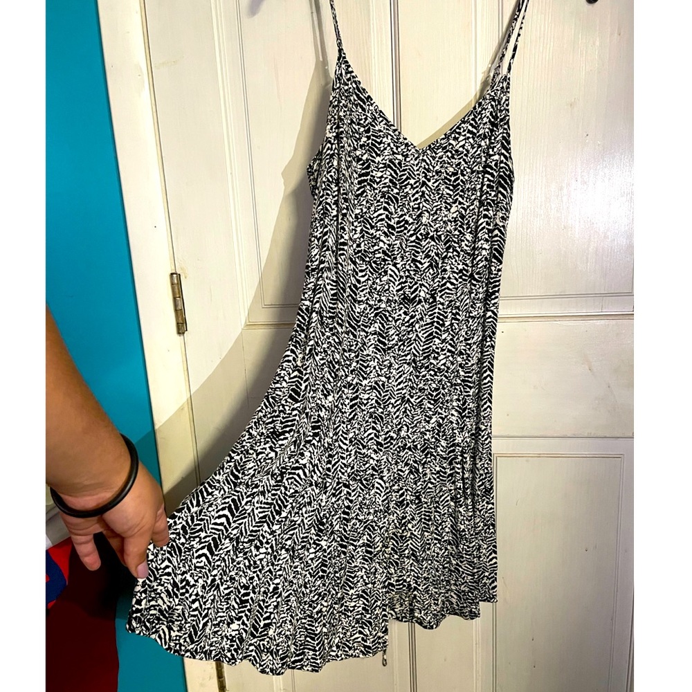 Large black/white animal print Decree dress